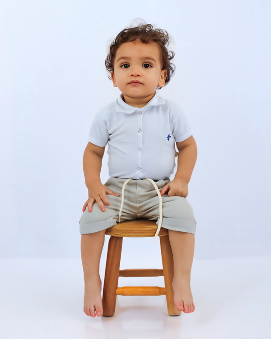 Bermuda Bebe Sarja Masculino Color - Foto 1