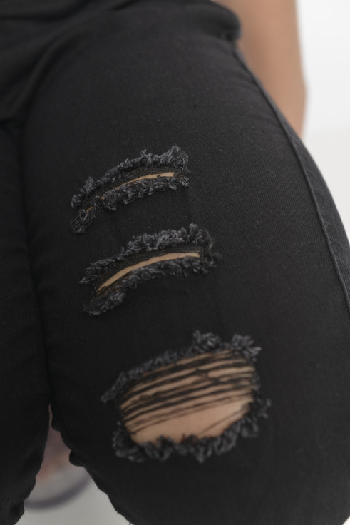 Calça Feminina Jeans Lycra Rasgos - Foto 1