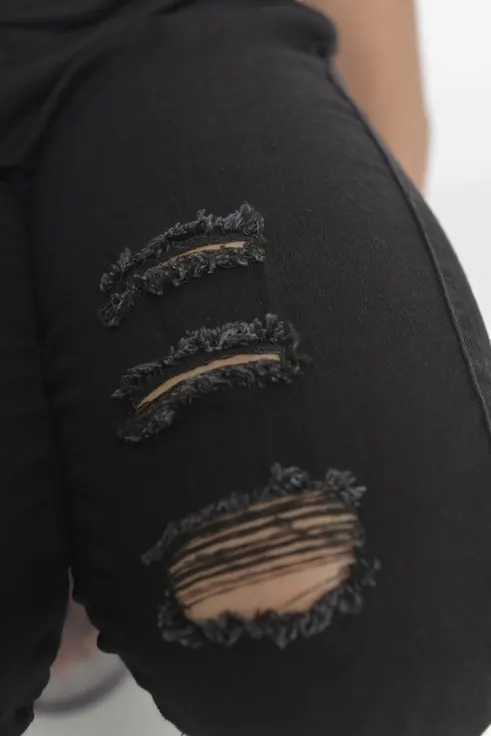 Calça Feminina Jeans Lycra Rasgos - Foto 1