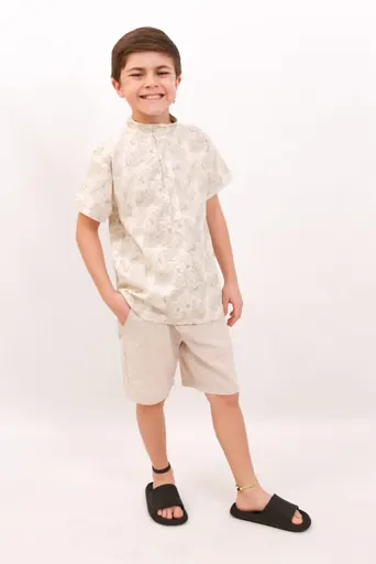 Camisa Floral Bebê ao Juvenil Masculino - Foto 1