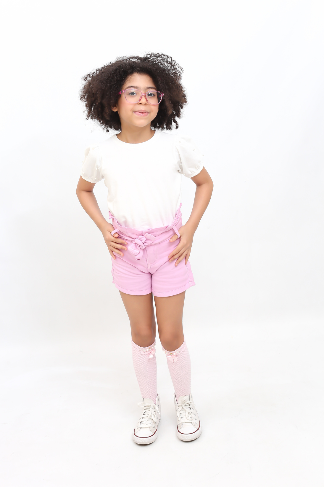 Short Sarja Color Feminina Infantil - Foto 1